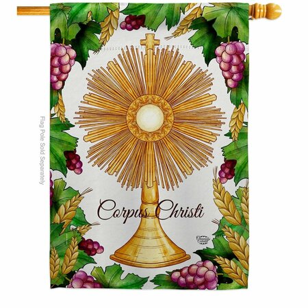 CUADRILATERO Festival Corpus Christi Religious First Communion Double-Sided Garden  House Flag, Multi Color CU3910578